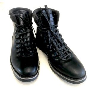 Cole Haan Zero Grand Black Leather Lightweight Hiking Boots Sz 8 1/2 M